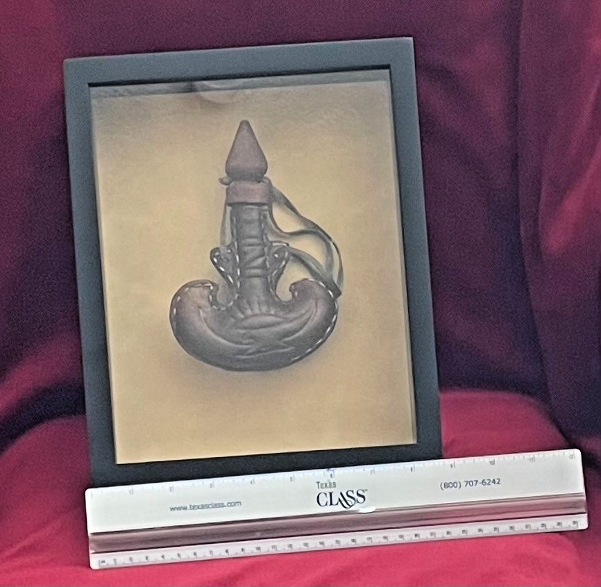Shadow Box - Kyrgyzstan Leather Kookor, Mares Milk Container - SEE DESCRIPTION
