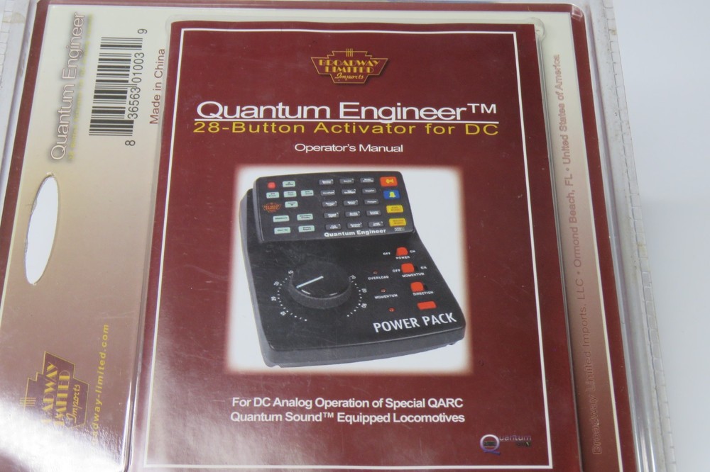 BROADWAY LIMITED QUANTUM ENGINEER 28 BUTTON ACTIVATOR FOR DC ANALOG "SEALED"