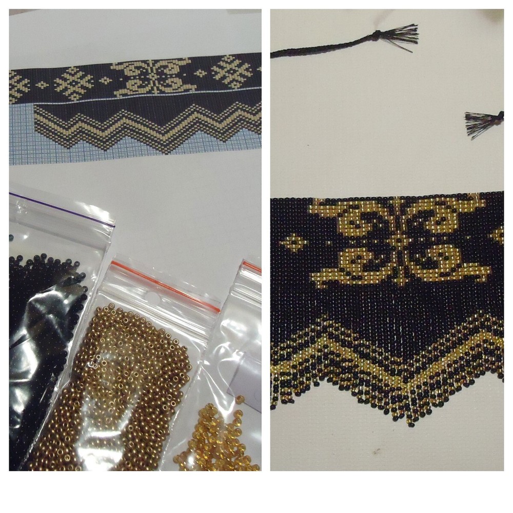 Kit for making a necklace gerdan. Beading Loom Pattern. #2