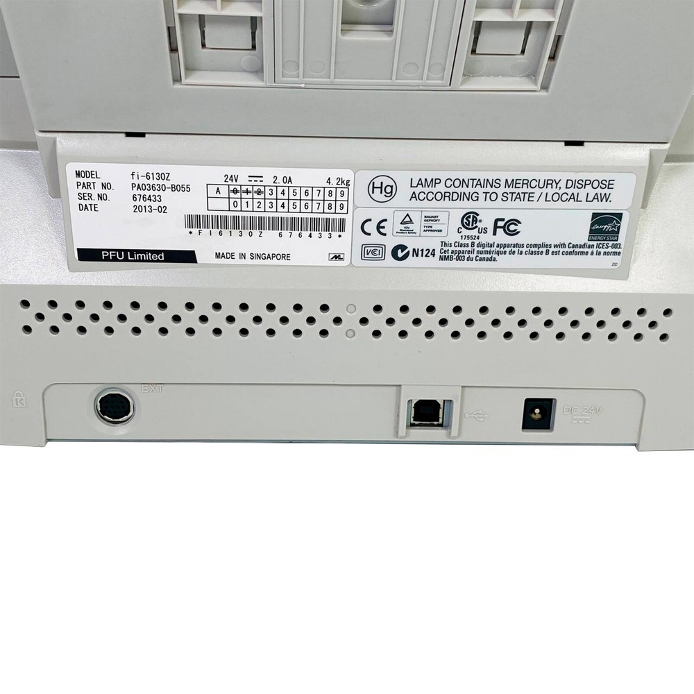 Fujitsu Fi-6130Z Duplex Pass-Through Document Color Scanner with Bundle