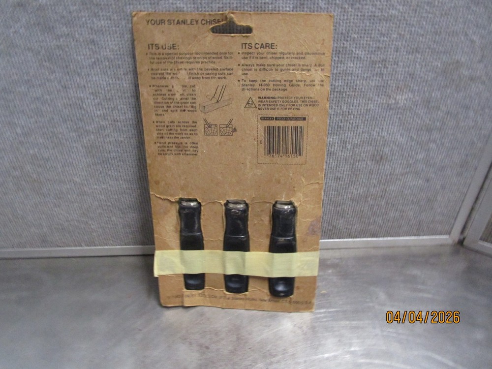 Stanley 3pc Wood Chisel Set Model 16-150