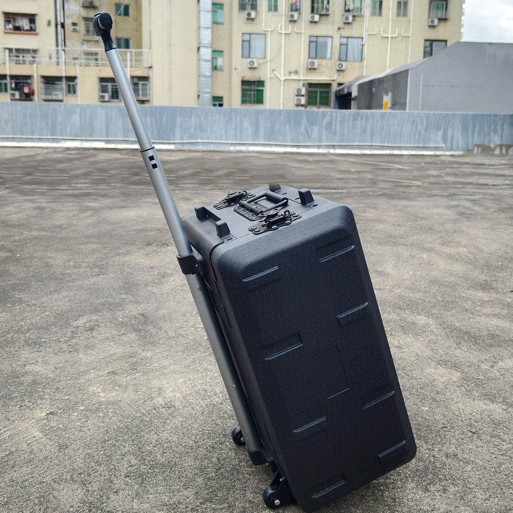 4U Rack Mount Flight Case with Wheels & Pull Handle, 19" Audio Equipment Cabinet