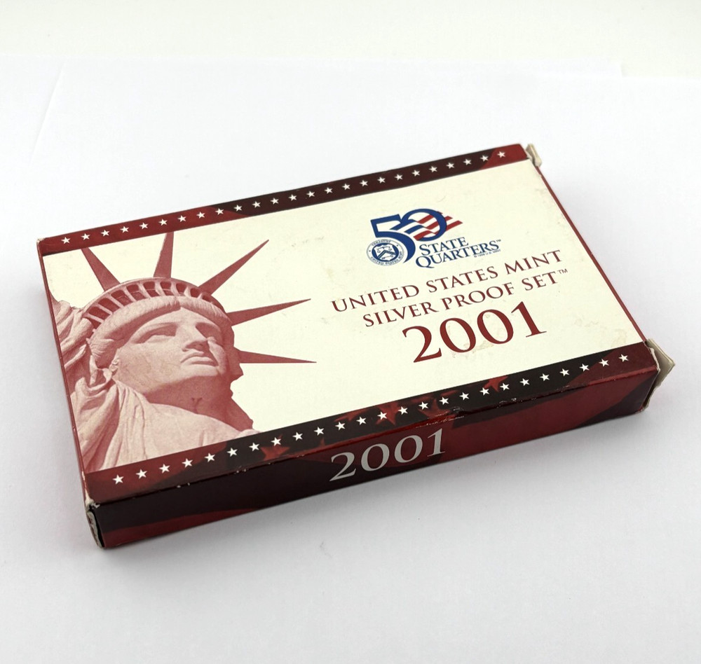 2001 50 State Quarters US Mint Silver Proof Set