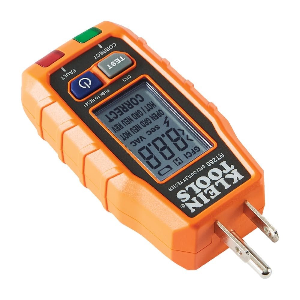 Klein Tools GFCI Outlet Tester with LCD Display - Reliable Voltage Testing