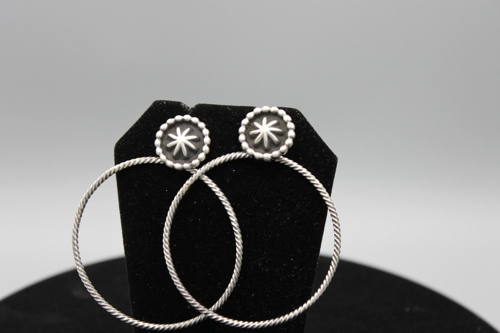 Sterling Silver Power Hoop Earrings