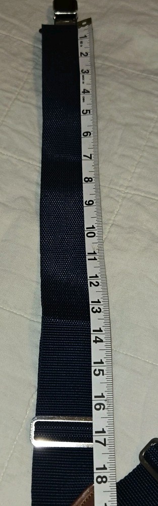 New McGuire-Nicholas Adjustable Elastic Solid Blue Suspenders • S-XL • EUC