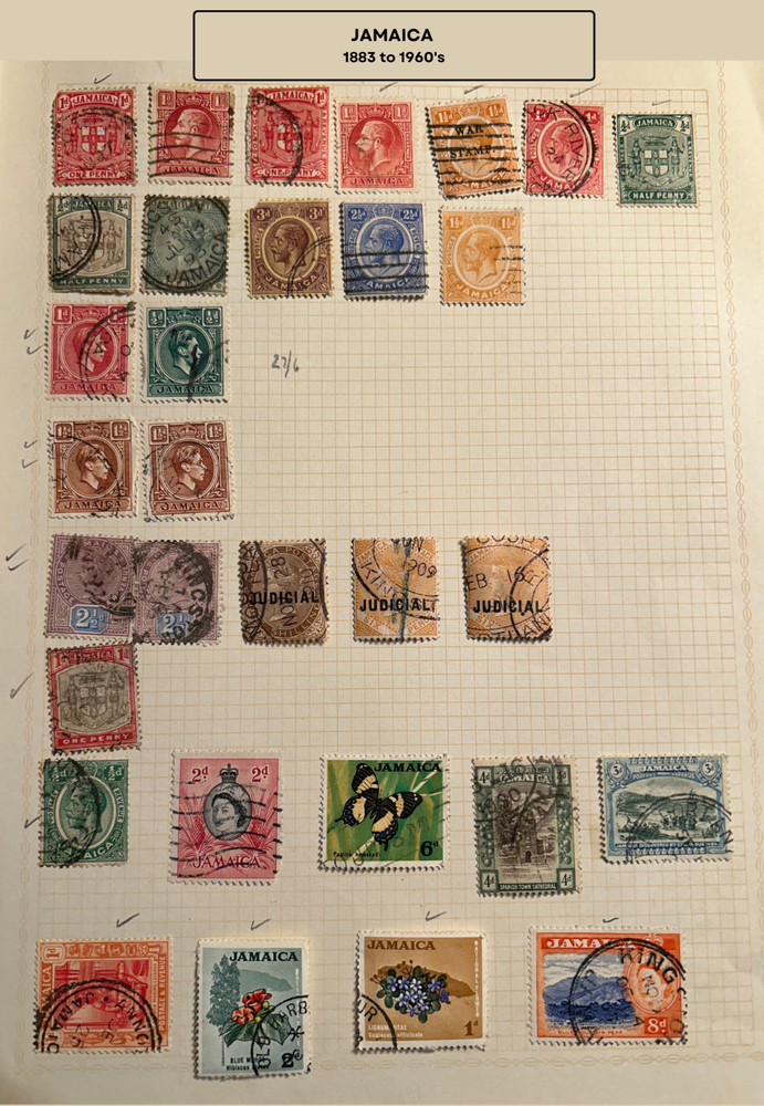 100+ Caribbean Islands Postage Stamps
