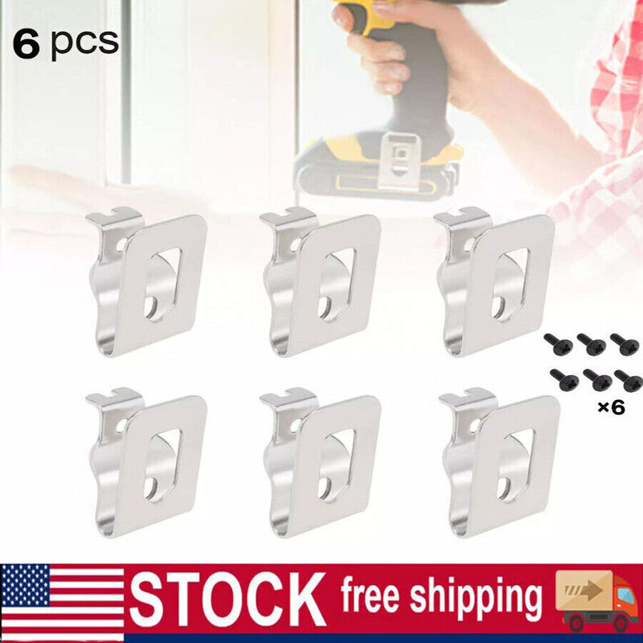 6 PCS Drill Belt Clip Hook For Dewalt 20V Tools for DCD740B DCD740B-B3 DCD771C2