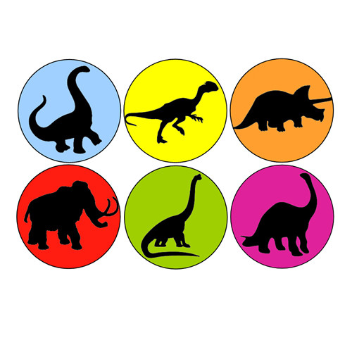 DINOSAURS button set pin badge jurassic fossil ice age
