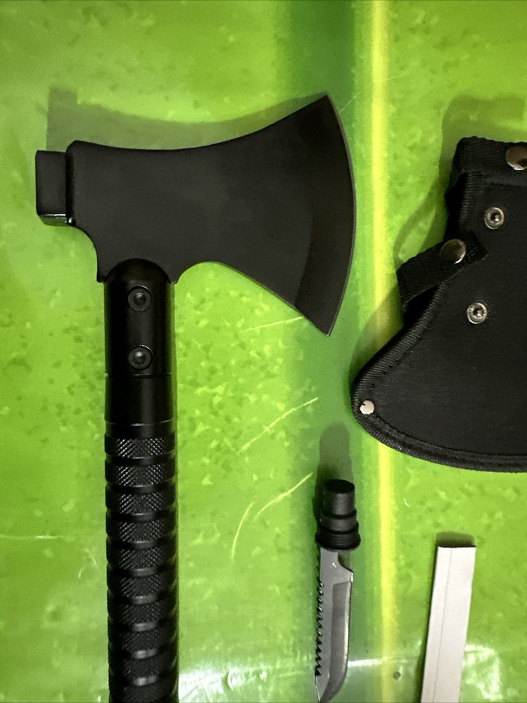 Survival Axe Kit Tactical Hatchet Camping Axe Sheath Survival Multi-tool Set