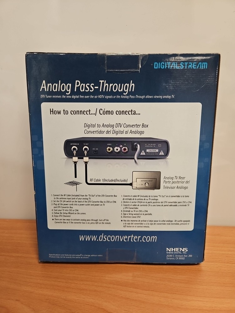 Digital Stream Analog Pass-Through DTV Convertor Box Model DTX9950 SEALED