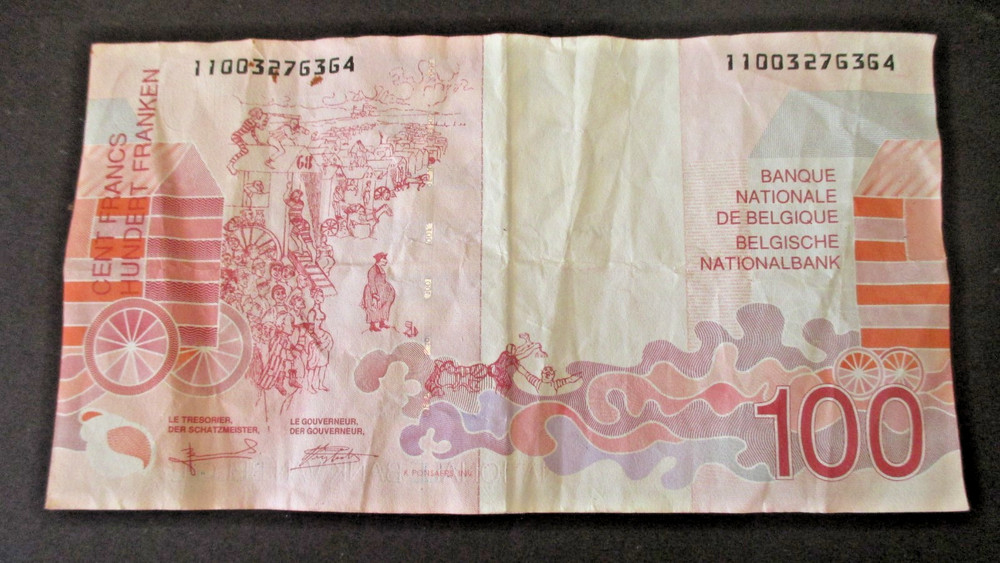 Belgium 100 FRANCS Small Note 1995-2001