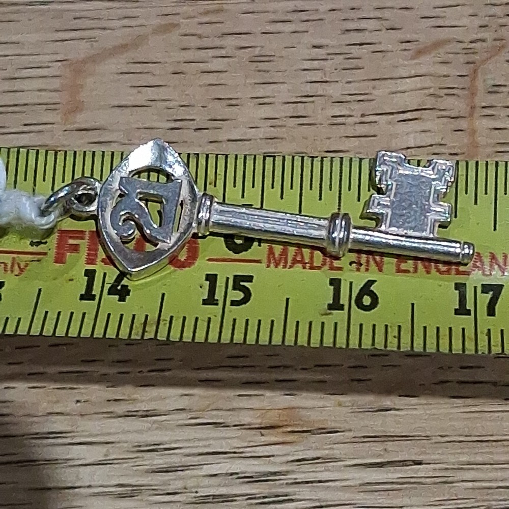 key 25 - 925 Sterling Silver Pendant Charm