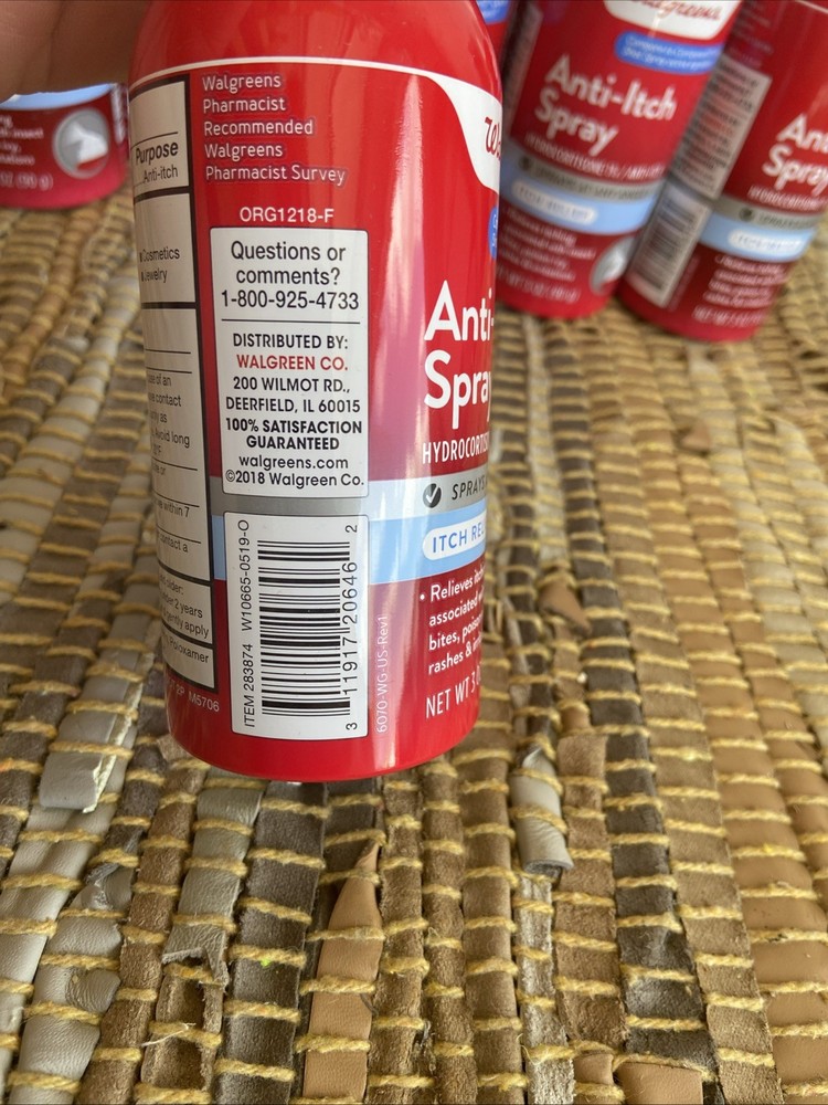 8 Cans Equate Maximum Strength Anti Itch Continuous Spray, 3.0 oz