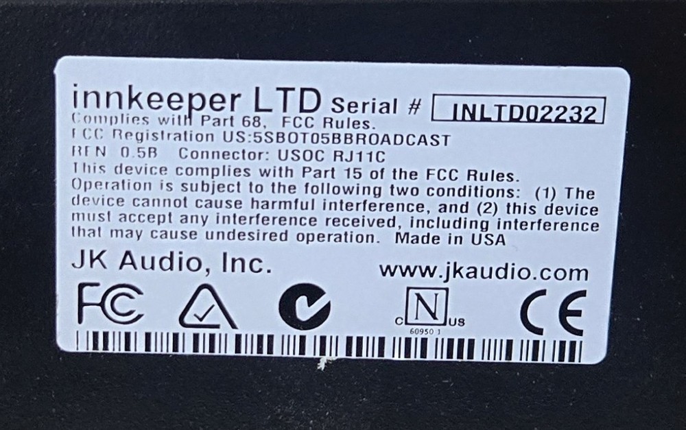 JK Audio Innkeeper LTD Digital Hybrid