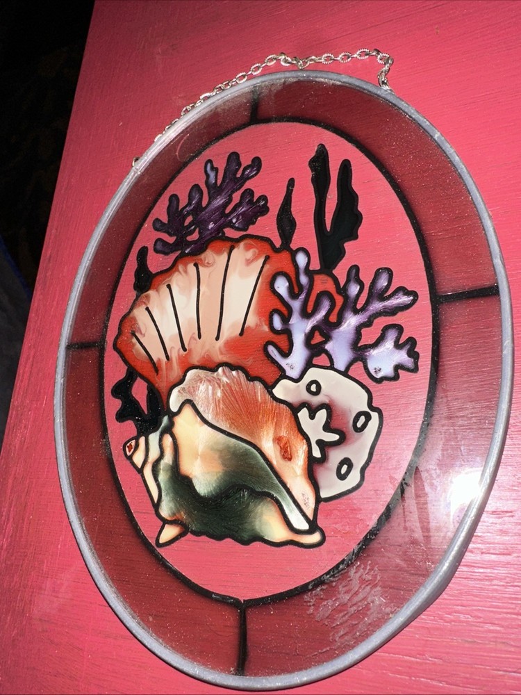 Stained Glass Seashell Suncatcher