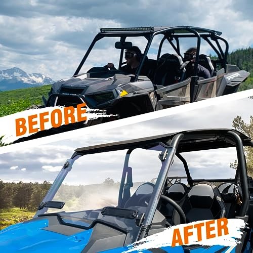 Front Windshield for RZR XP 1000, Full Clear Hard-coated PC Windshield