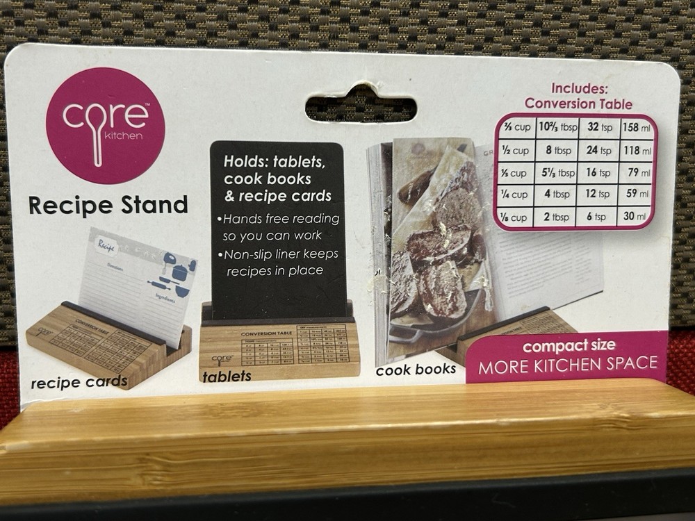Core Kitchen Tablet Holder & Recipe Stand Compact Size, New