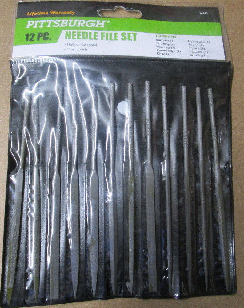 PITTSBURGH Needle File Set 12 Piece
