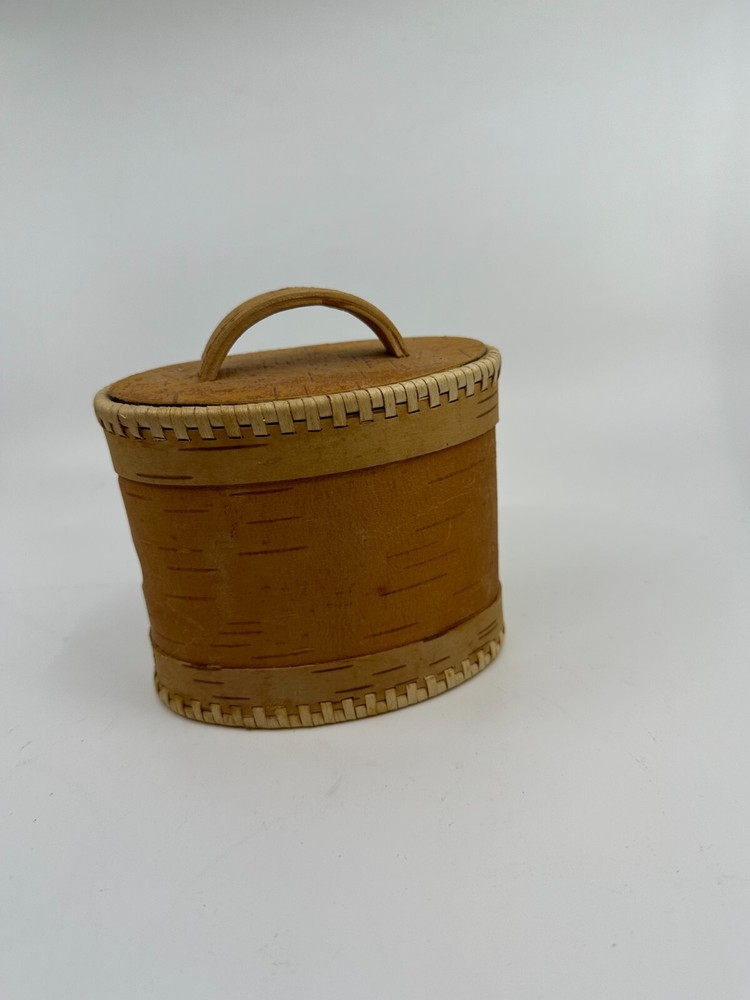 Handmade Bark Veneer Box with Lid