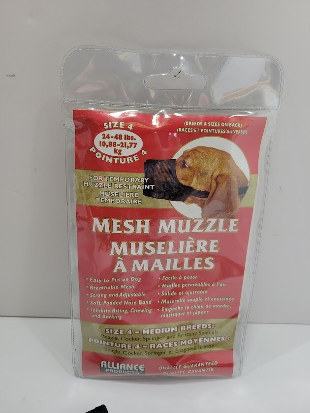 Alliance Products Adjustable Mesh Muzzle Size 4 ( 24-48 Lbs )