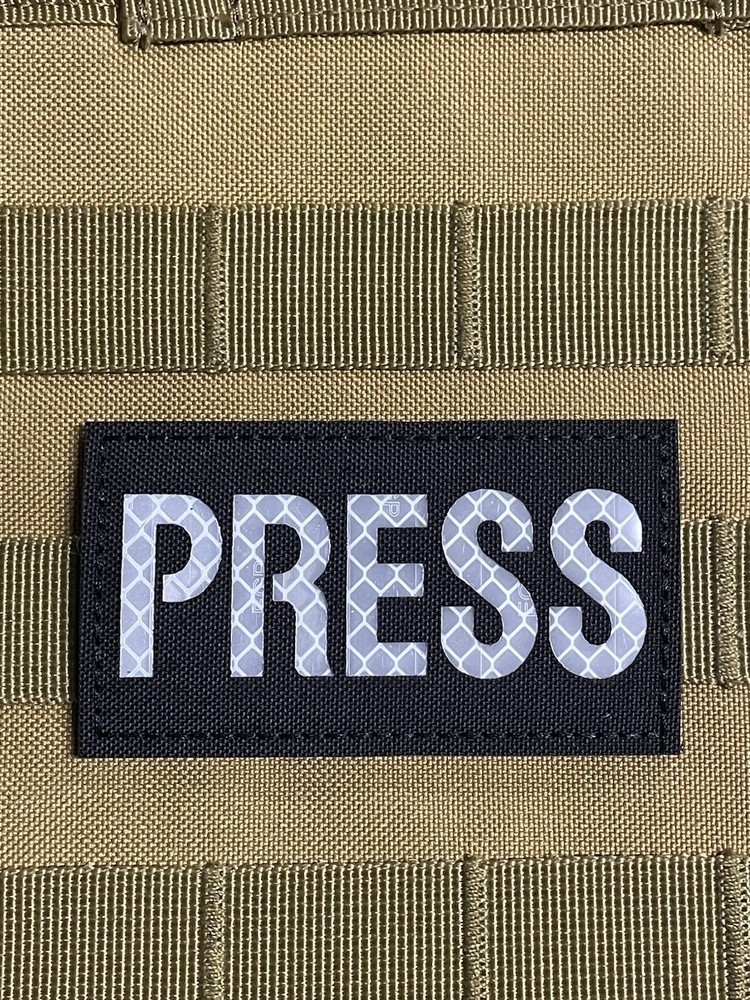 Press Reflective Solas USCG Tactical Duty Patch Hook Loop Backing Low Visibility