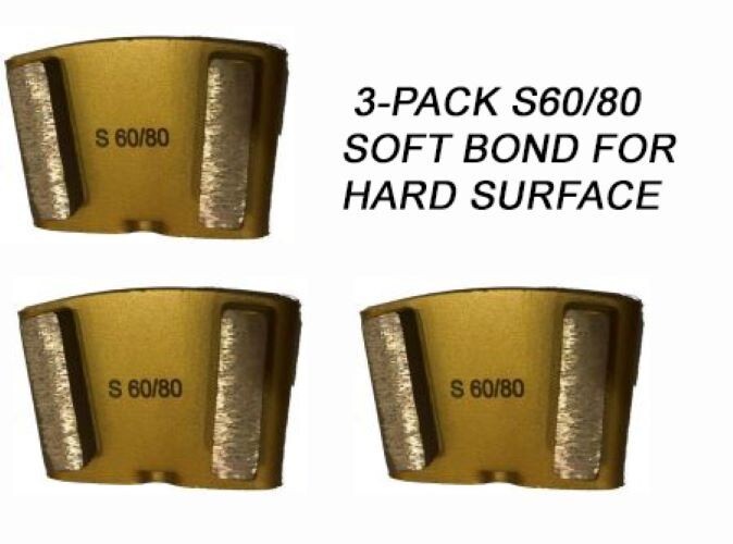 3-Pack! HTC Compatible Diamond Grinding Disc For Hard Surface, Grit 60/80