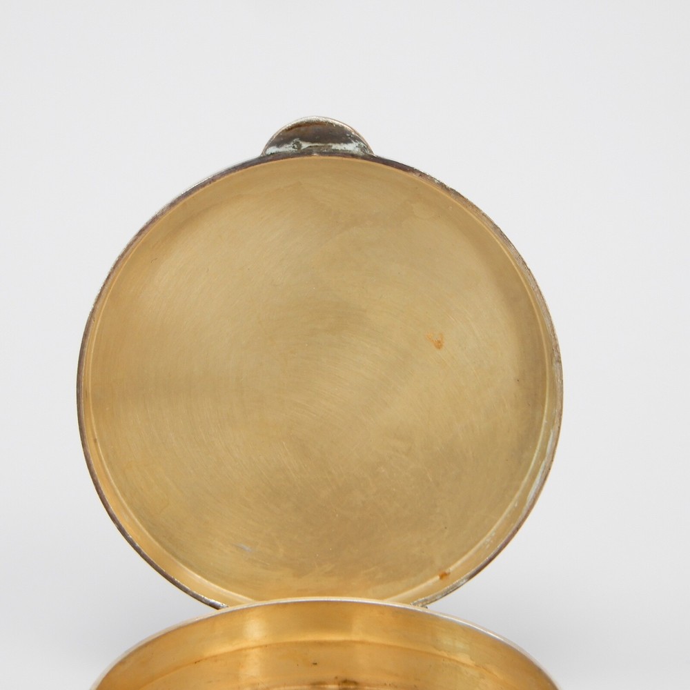 MONO Engraved "TMC" Round Solid STERLING Silver Compact Pill Box Pot 1.5" - 22g