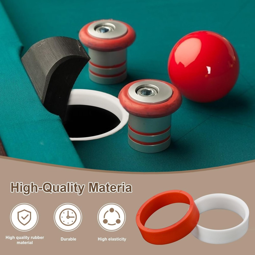 Hole Liners for Bumper Pool Table Plastic Replacement Bumper Table Hole Rings...
