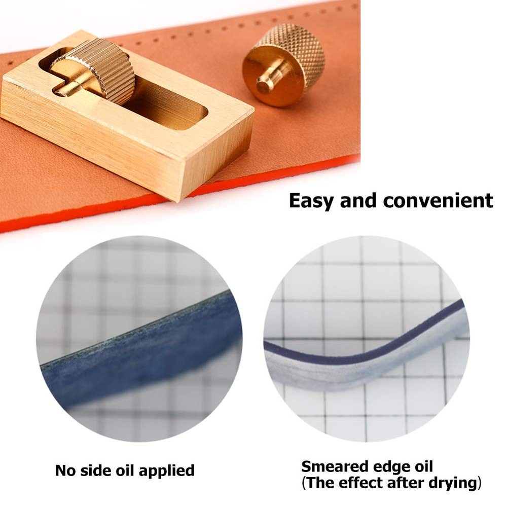 BUTUZE Leather Edge Paint Tool with 2 Brass Rollers, Essential Small, Box