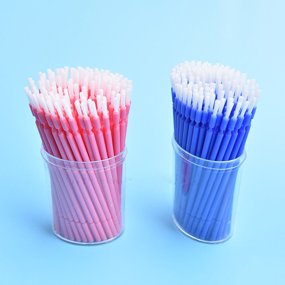 100 Pcs Dental Disposable Microbrush Applicator Micro Long Brush Gingival