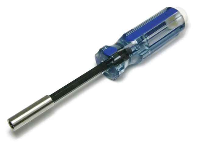 Magnetic Multi Bit Screwdriver with Acetate Bit Storage Handle