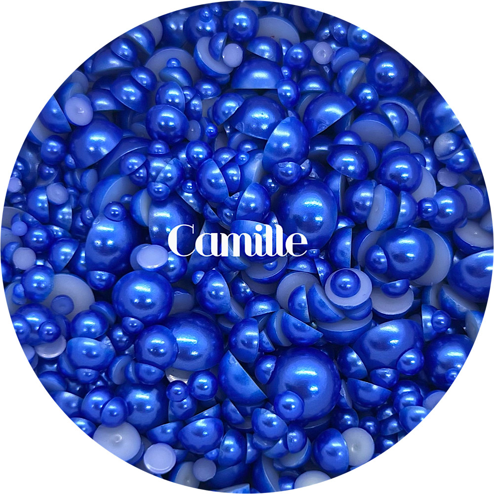 Flat Back Non-Hot Fix Pearls - Blue