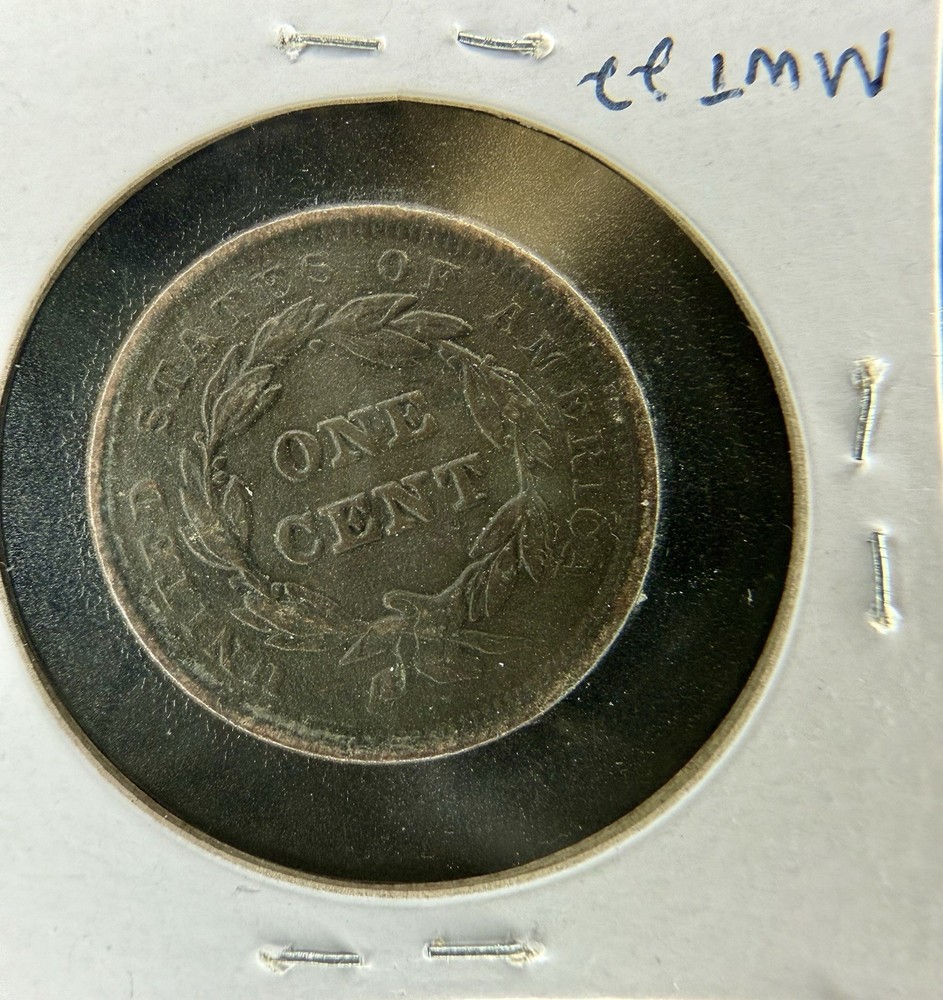 1845 Braided Hair Large Cent – Sharp Circulated Example