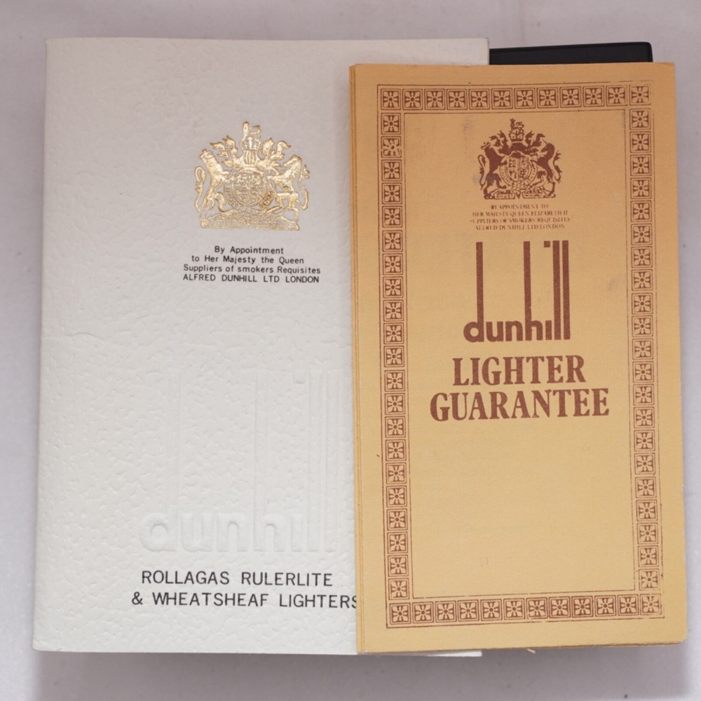 Dunhill Lighter Gold Burley Pattern_Three lines_Ultrasonically cleaned_Working