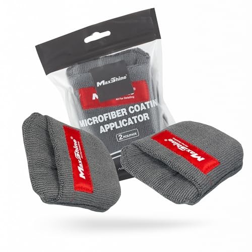 Universal Microfiber Coating Applicator Pads, 2-Pack | Finger Pocket Design,