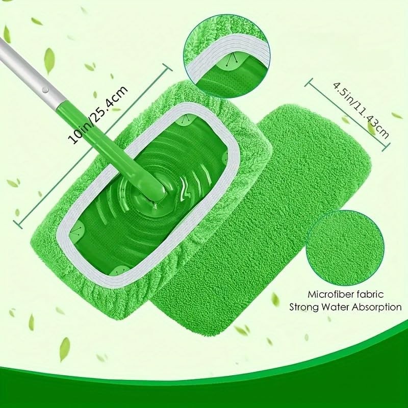 🔥 8 Pack Reusable Microfiber Mop Pads Compatible with Swiffer Sweeper Washable