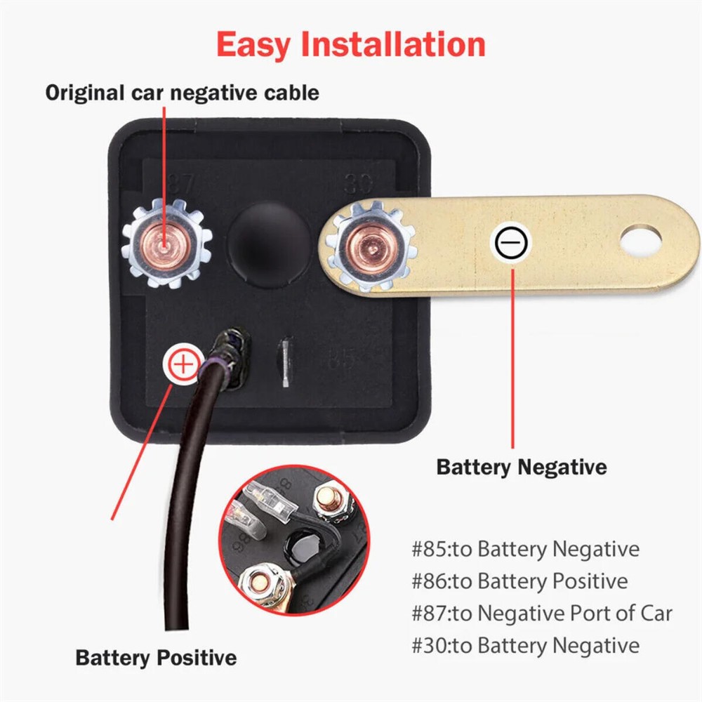 Car Battery Switch Disconnect Power Kill Master Isolator Cut Off Remote Control