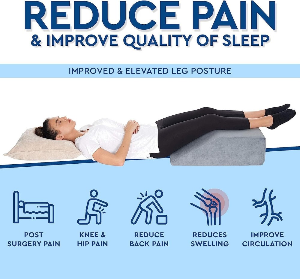 Soft Elevating Memory Foam Pillow - Leg & Foot Support for Enhanced Circulation