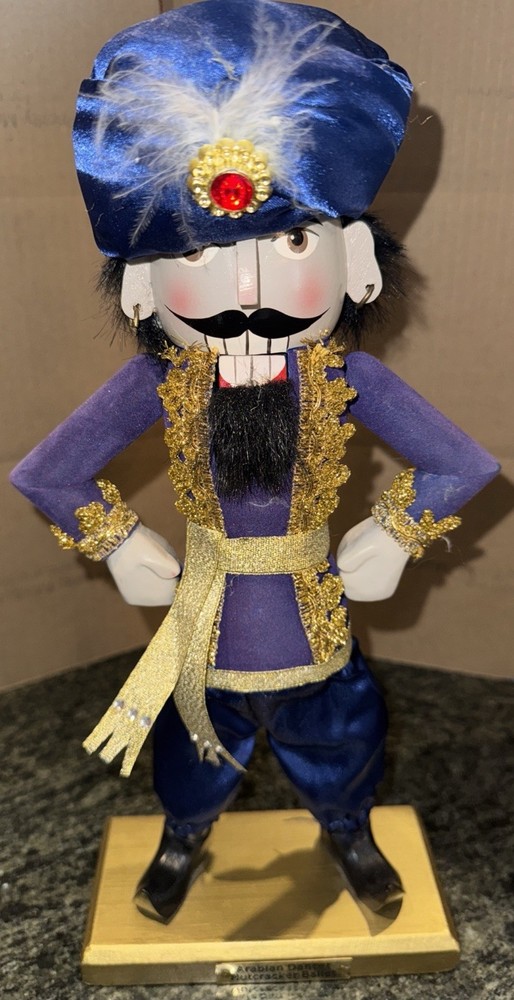 Rare Arabian Dancer Nutcracker On Wide Base With Plaque Nutcracker Ballet