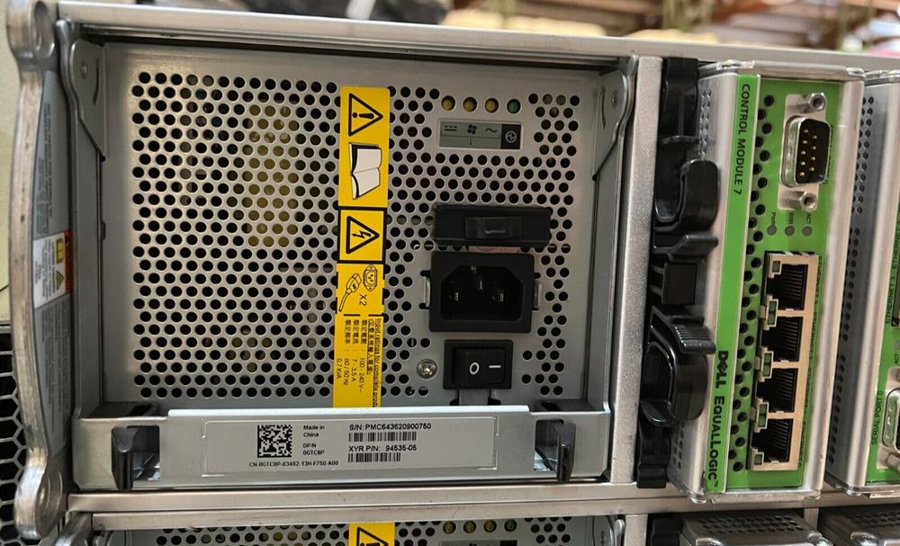 Dell Equallogic PS6000 Storage Array, 2x Type 7 Controllers, 2x 440W PSU