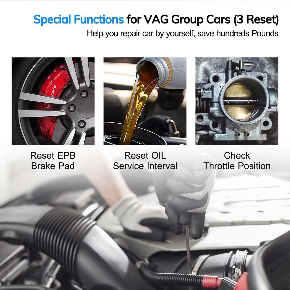 Ancel VD500 Car OBD2 Code Reader All System EPB ABS Oil Diagnostic Scanner Tool