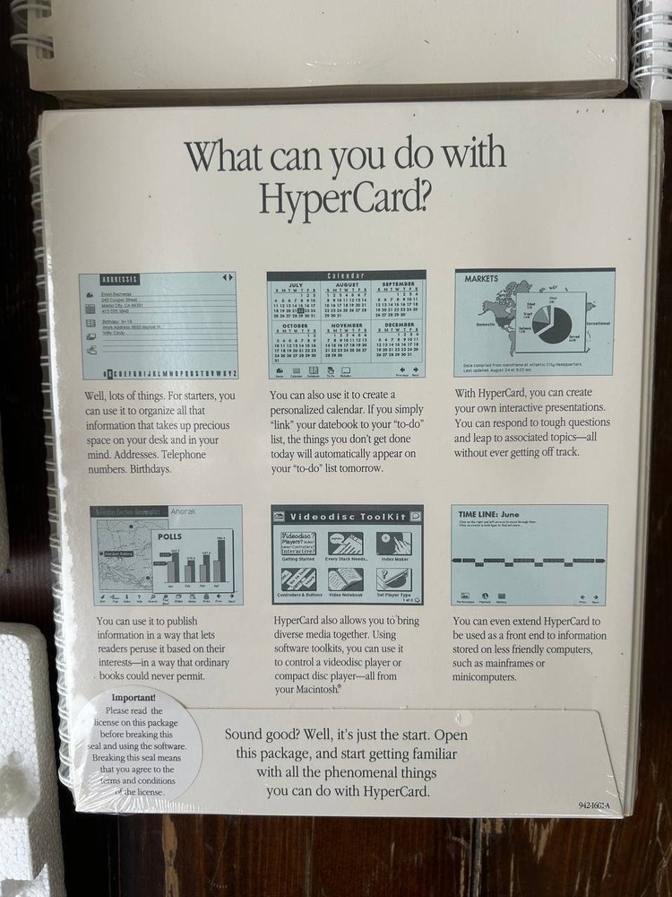 Apple Macintosh System Software Version 6.0.4 HyperCard. Program disks Use Guide