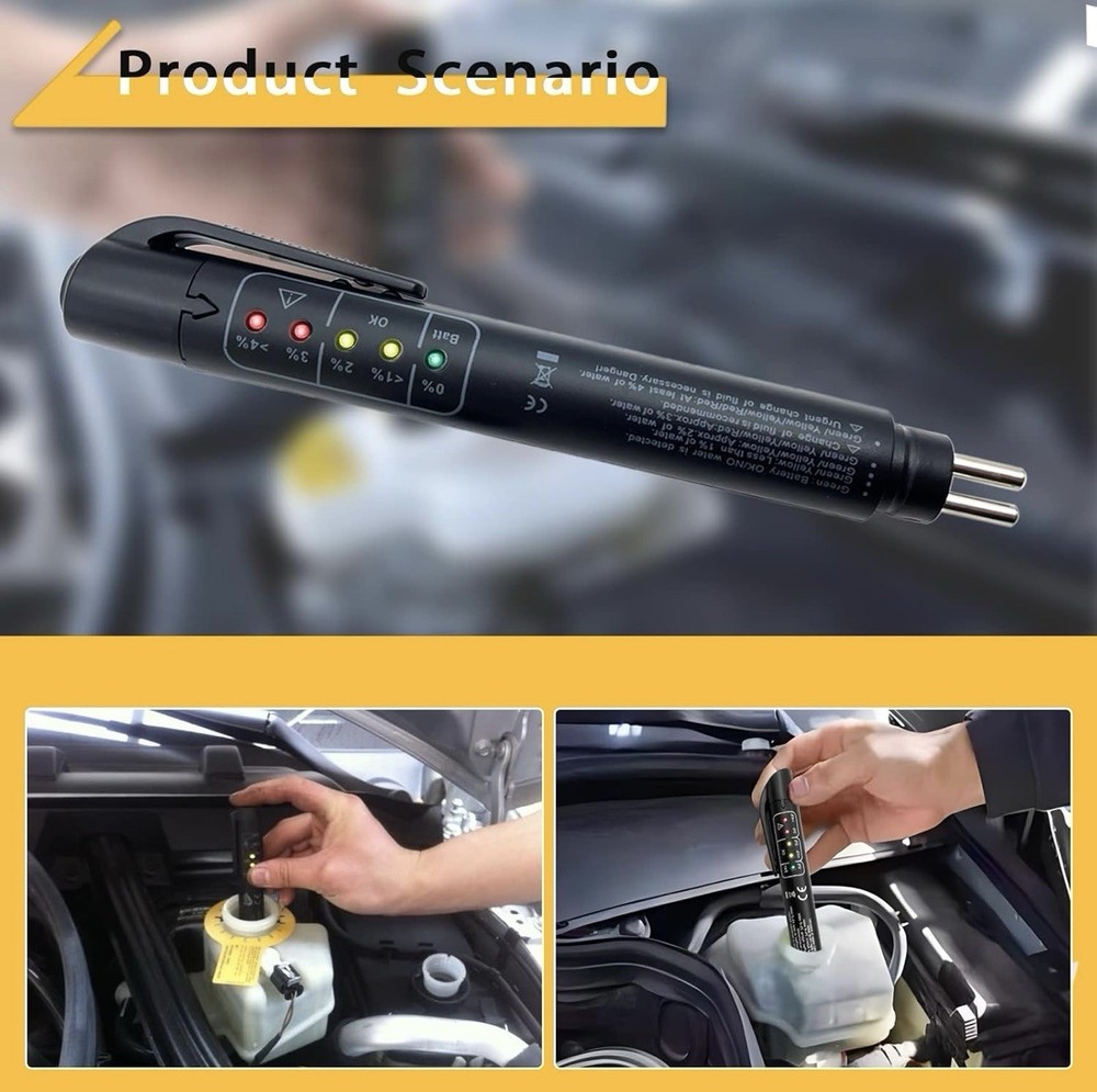 Break Liquid Tester Pen With 5LED Indicator DOT 3 ,4,5.1 Auto Break Testing Tool