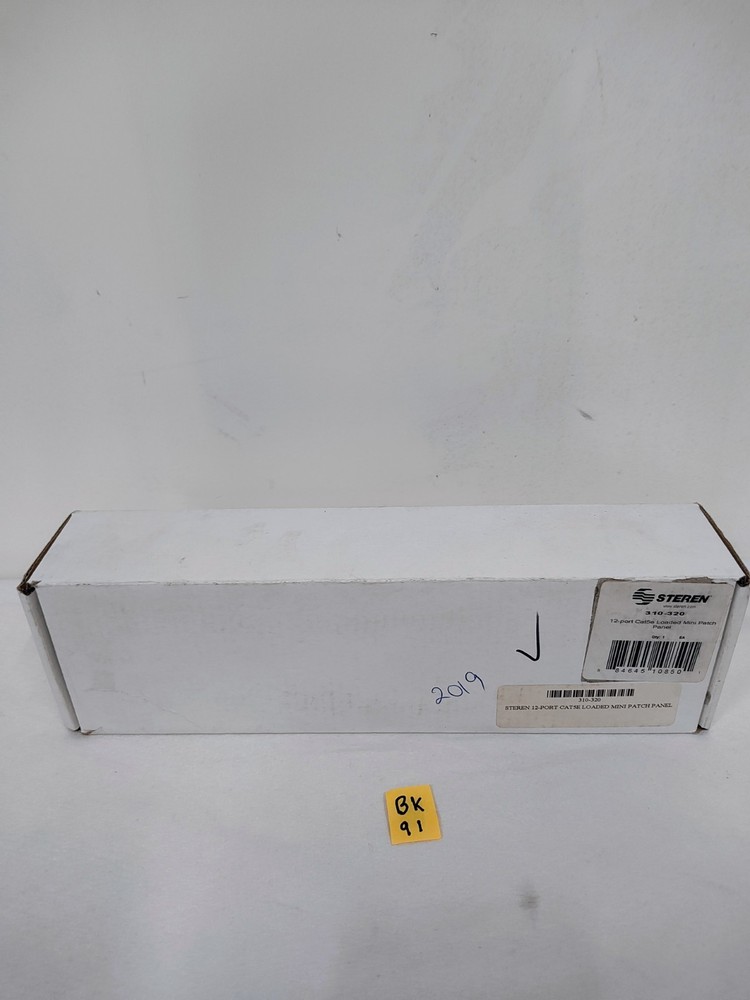 Steren 310-320 12 Port CAT5E Loaded Network Mini Patch Panel