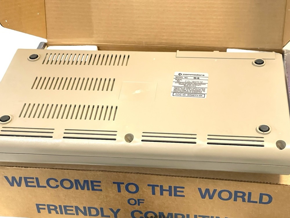 Commodore 64 Vintage Computer In Original Box With Original Purchase Receipt