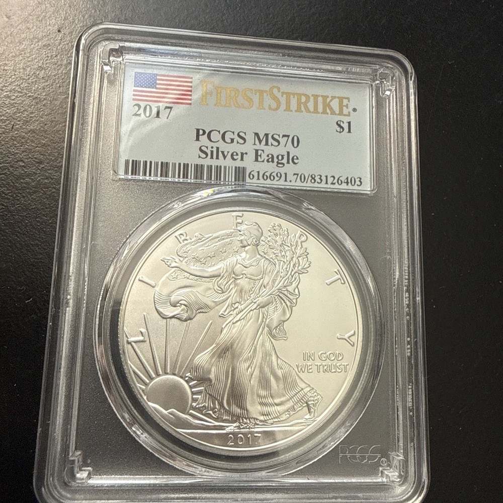 2017 PCGS MS70 American Silver Eagle First Strike Graded & Fast Shipping!!!