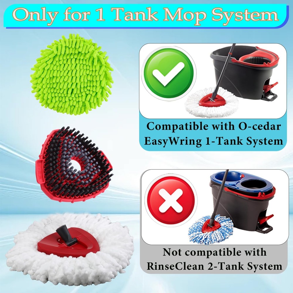 Spin Mop Heads Replacement for O-Cedar EasyWring Spin Mop Microfiber Refill, ...