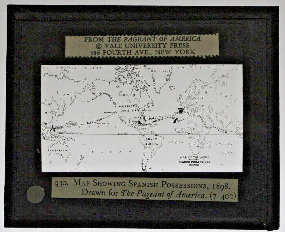 MLS  - #930 Map Showing Spanish Possessions 1898    MLS200