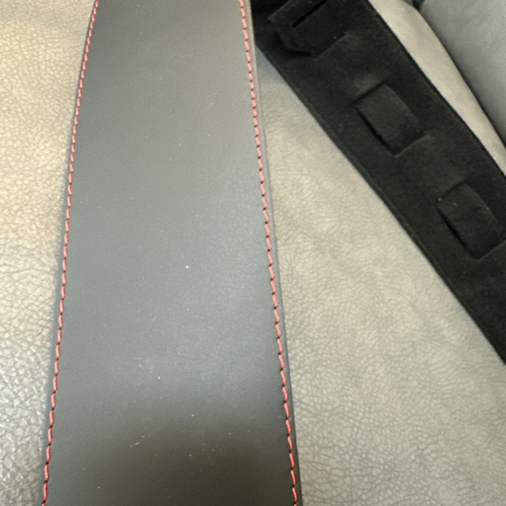 Leather Guitar Strap - Black - 3’ Wide